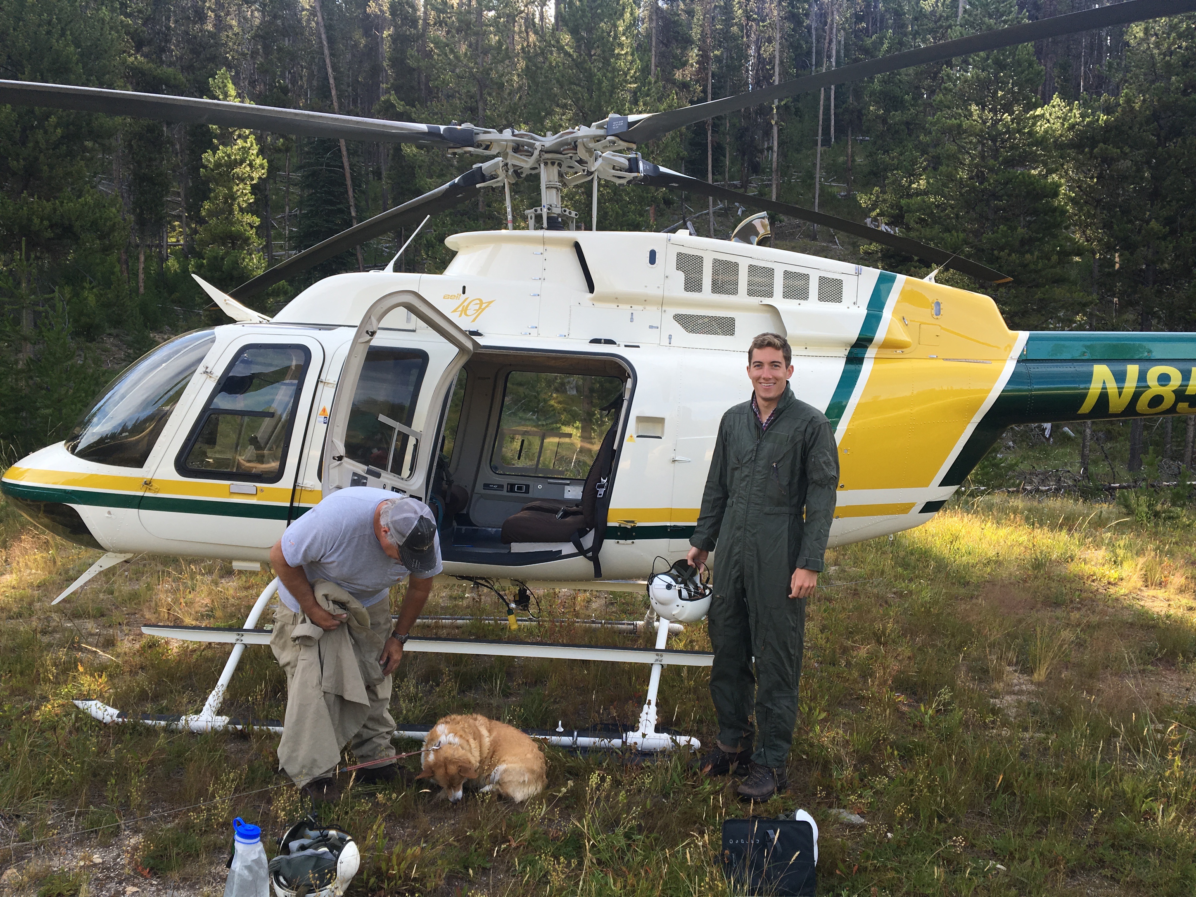 Preparing for a USGS heli flight