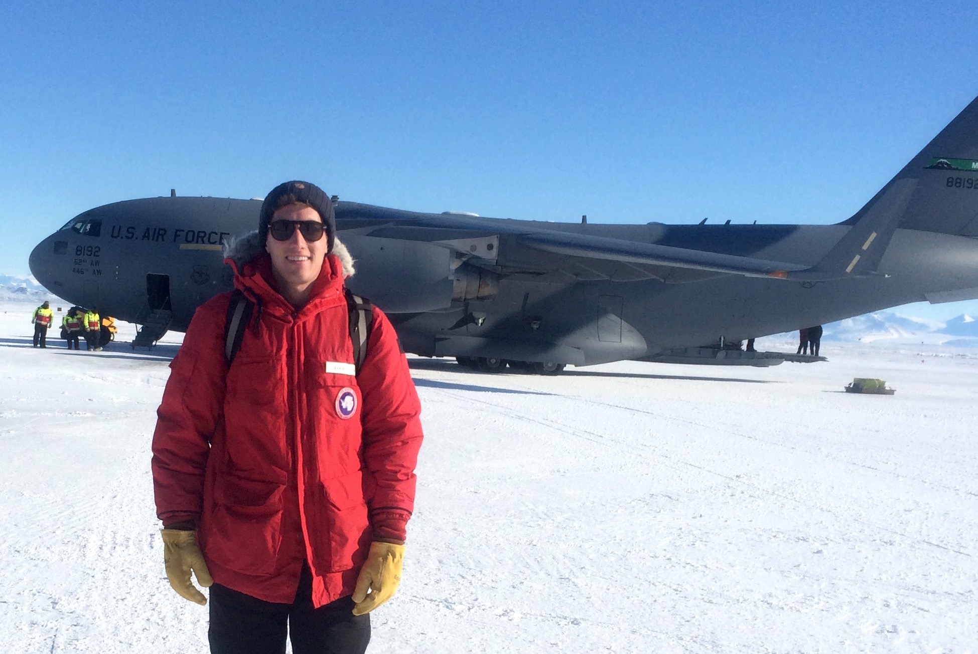 Arrival to Antarctica in a C-17