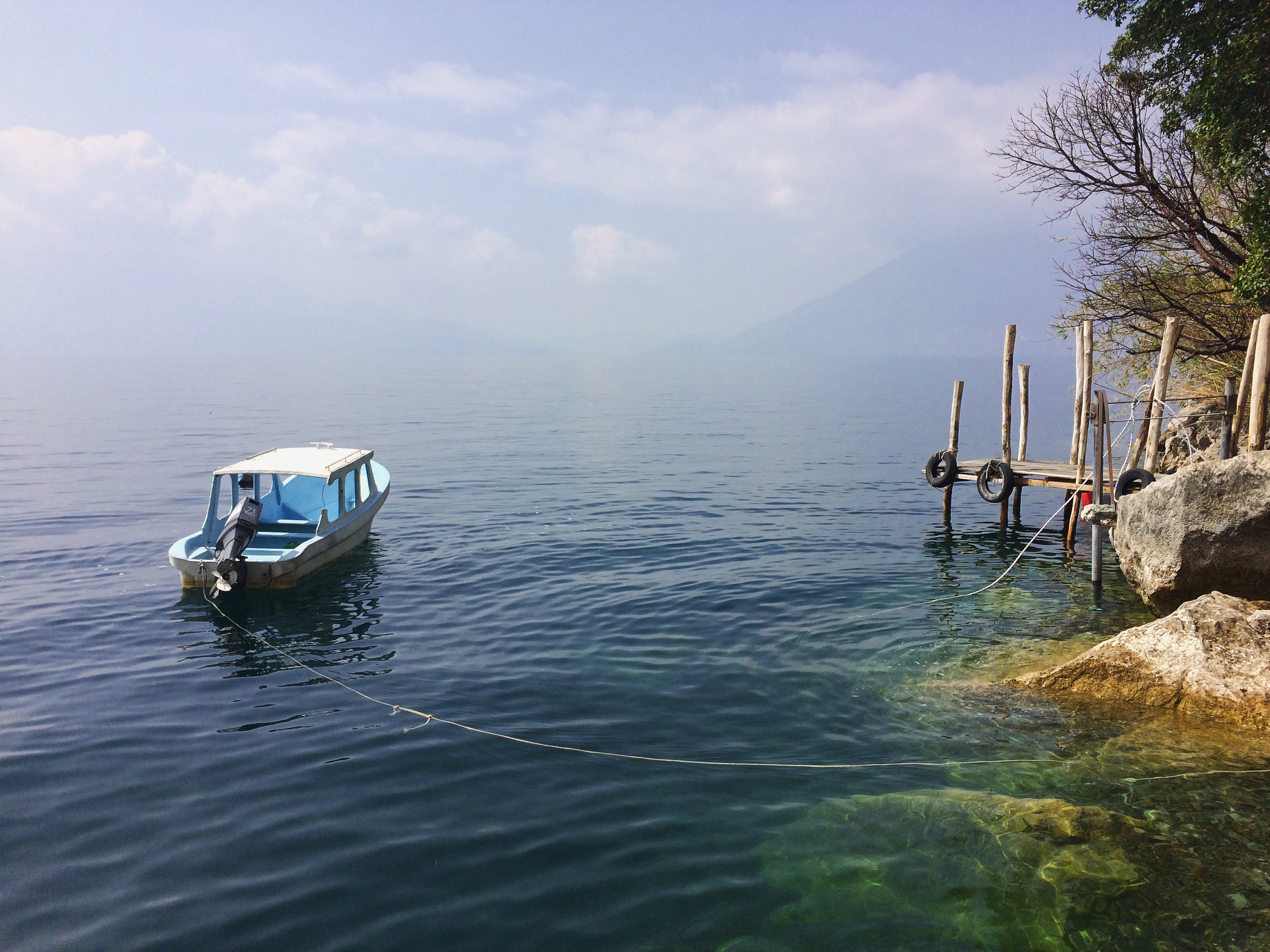 View from the dock, Lake Atitlan